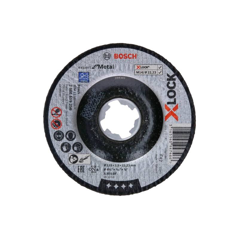 Bosch Trennscheibe X-Lock Metall 115 mm x 2,5 mm x 22,23 mm von Bosch PRO