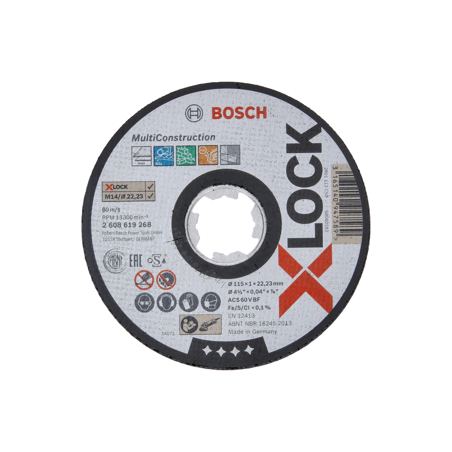 Bosch Trennscheibe X-Lock Multi Construction 115 mm x 1 mm x 22,23 mm Bosch Trennscheibe X-Lock Multi Construction 115 mm x 1 mm x 22,23 mm von Bosch PRO