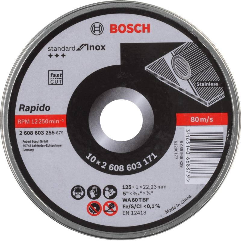 Bosch Trennscheiben 10x125 Inox von Bosch PRO