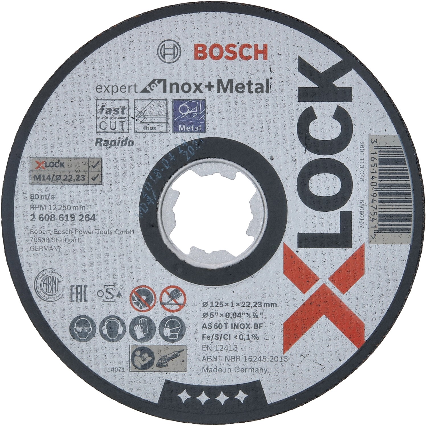 Bosch X-Lock Trennscheibe Expert for Inox + Metal AS 60 T INOX BF Ø 125 mm Bosch X-Lock Trennscheibe Expert for Inox + Metal AS 60 T INOX BF Ø 125 mm von Bosch PRO
