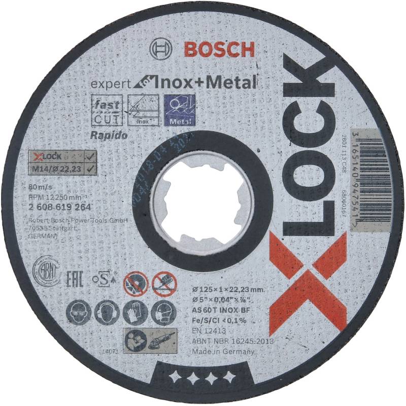 Bosch X-Lock Trennscheibe Expert for Inox + Metal  AS 60 T INOX BF Ø 125 mm von Bosch PRO