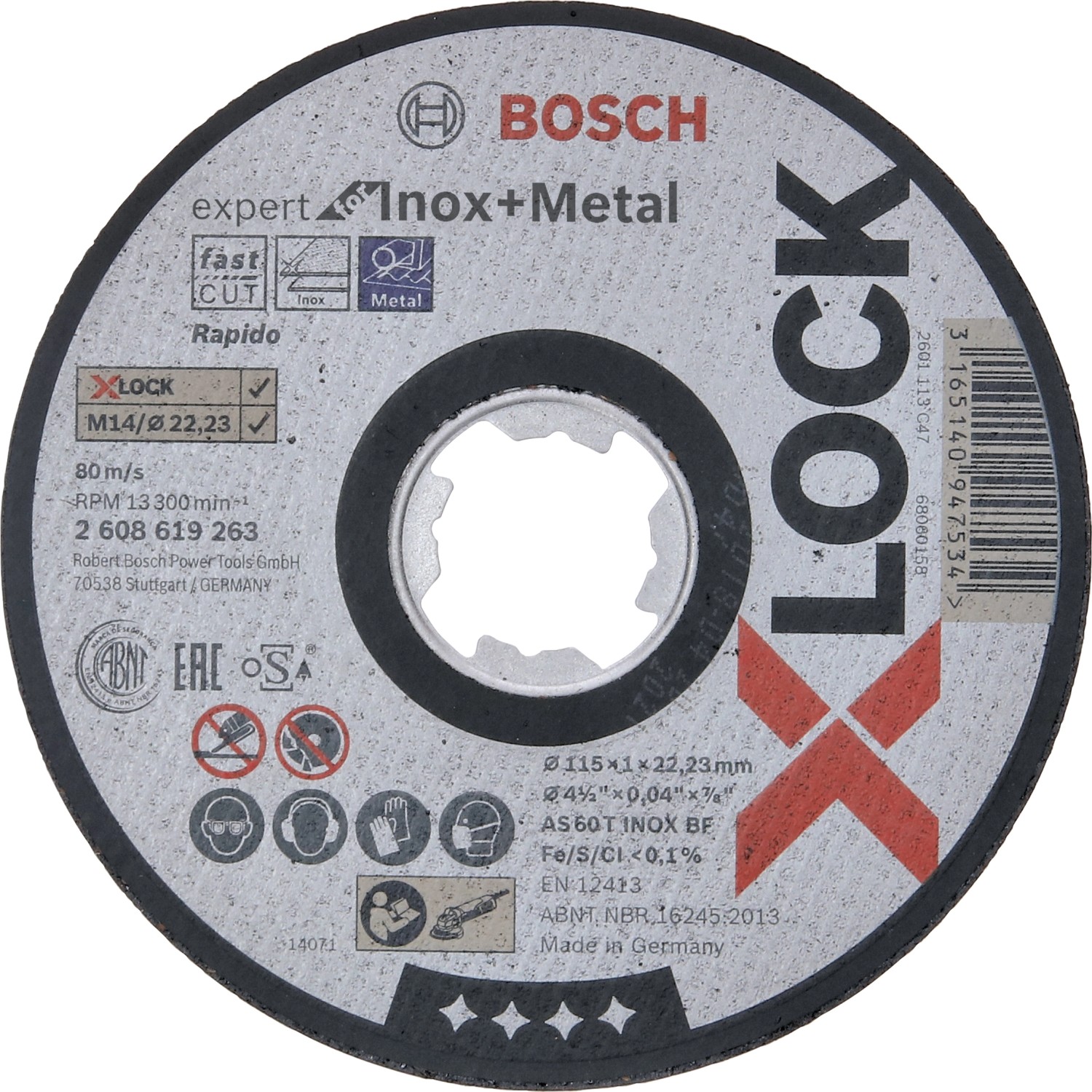 Bosch X-Lock Trennscheibe Gerade Expert für Inox und Metall Ø 115 mm Bosch X-Lock Trennscheibe Gerade Expert für Inox und Metall Ø 115 mm von Bosch PRO