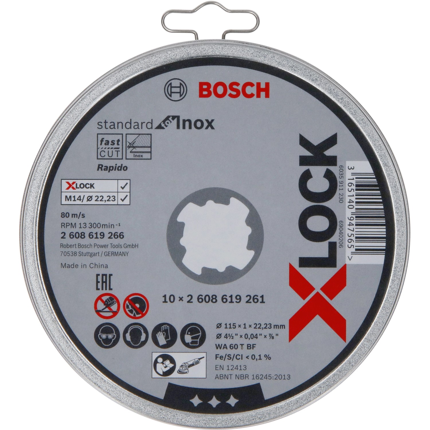 Bosch X-Lock Trennscheibe Standard for Inox WA 60 T BF Ø 125 mm 10er-Pack Bosch X-Lock Trennscheibe Standard for Inox WA 60 T BF Ø 125 mm 10er-Pack von Bosch PRO