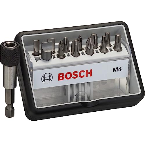 Bosch Professional 12+1tlg. Schrauberbit-Set Extra Hart für Phillips-Kreuzschlitz-, Pozidriv-Kreuzschlitz-, Innen-Torx- und Längsschlitz-Schrauben von Bosch Accessories