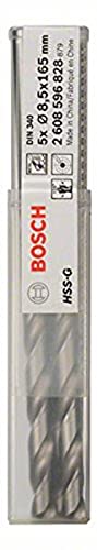 Bosch Accessories Bosch Professional 5x HSS-G Metallbohrer (für Metall, Ø 8,5 mm, Robust Line, Zubehör Bohrmaschine) von Bosch Accessories