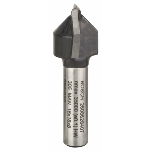 Bosch Accessories 2608628407 Nutfräser Hartmetall Länge 45 mm Produktabmessung, Ø 16 mm Schaftdurchmesser 8 mm von Bosch Professional