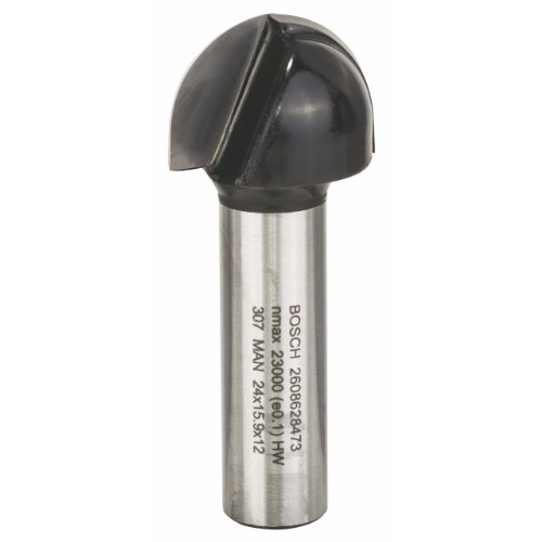 Bosch ProfessionalZubehör 2608628473 Hohlkehlfräser 12 mm, R1 12 mm, D 24 mm, L 12,7 mm, G 57 mm von Bosch Accessories