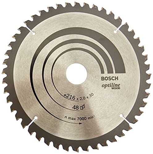 Bosch Accessories Bosch Professional 1x Kreissägeblatt Optiline Wood (Sägeblatt für Holz, Ø 216 x 30 x 2,0 mm, 48 Zähne, Zubehör Kreissäge) von Bosch Accessories