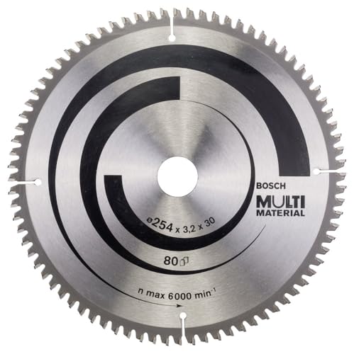 Bosch 1x PRO Multi Material Kreissägeblatt für Kabel-Kapp‑ und Gehrungssägen (für Aluminium, Kunststoff, Ø mm, Professional Zubehör Kapp- und Gehrungskreissäge) von Bosch