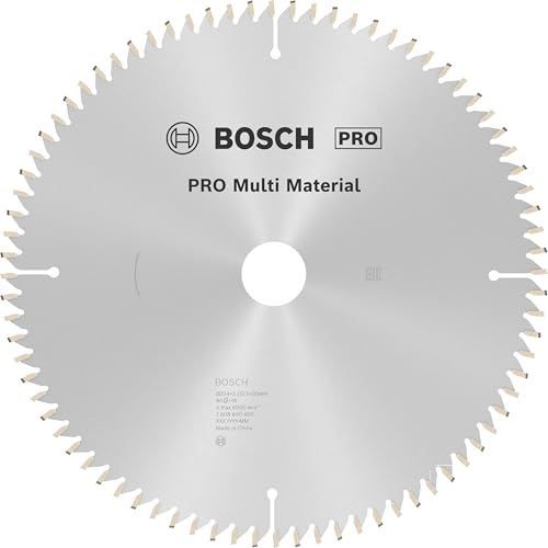 Bosch 1x PRO Multi Material Kreissägeblatt für Kabel-Kapp‑ und Gehrungssägen (für Aluminium, Kunststoff, Ø mm, Professional Zubehör Kapp- und Gehrungskreissäge) von Bosch