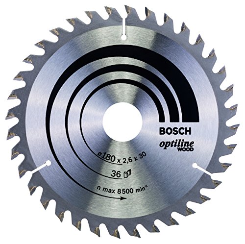 Bosch Professional 1x Kreissägeblatt Optiline Wood (Sägeblatt für Holz, Ø 180 x 30 x 2,6 mm, 36 Zähne, Zubehör Kreissäge) von Bosch Accessories