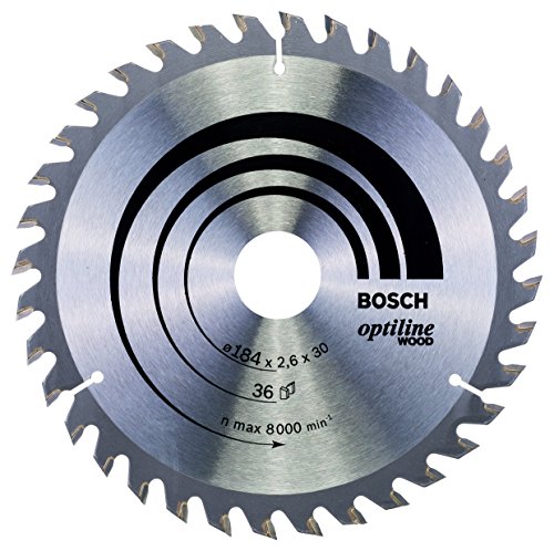 Bosch Professional 1x Kreissägeblatt Optiline Wood (Sägeblatt für Holz, Ø 184 x 30 x 2,6 mm, 36 Zähne, Zubehör Kreissäge) von Bosch Accessories