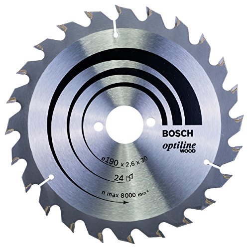Bosch Accessories Bosch Professional 1x Kreissägeblatt Optiline Wood (Sägeblatt für Holz, Ø 190 x 30 x 2,6 mm, 24 Zähne, Zubehör Kreissäge) von Bosch Accessories