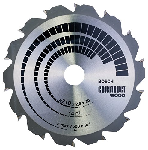 Bosch Accessories Bosch Professional 1x Kreissägeblatt Construct Wood (für Holz, Sägeblatt Ø 210 x 30 x 2,8 mm, 14 Zähne, Zubehör Kreissäge) von Bosch Professional