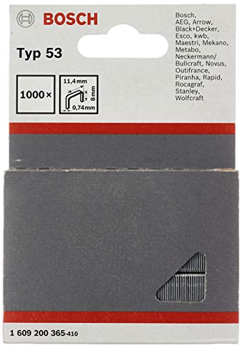 Bosch Professional 5000x Feindrahtklammer Typ 53 (Textilien/Gewebe, Karton, 11.4 x 0.74 x 8 mm, Zubehör Tacker) von Bosch Accessories