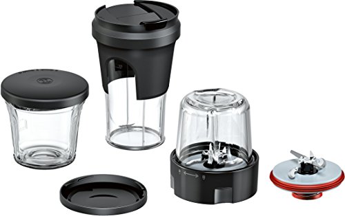 Bosch Zubehör-Set TastyMoments MUZ9TM1, 5-in-1 Multi-Zerkleinerer-Set (Mixen, Mahlen, Hacken, Aufbewahren, ToGo-Lösung), für Küchenmaschine Serie 8 von Bosch Hausgeräte