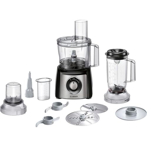 Bosch MCM3501M Küchenmaschine MultiTalent 3, 800 Watt, schwarz/Edelstahl von Bosch Hausgeräte