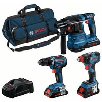 Bosch - Combo Kit 3-tlg. 18V: gsr 18V-55 + gdx 18V-200 + gbh 18V-22, 3x pc 4,0 + Lader + Tasche von Bosch