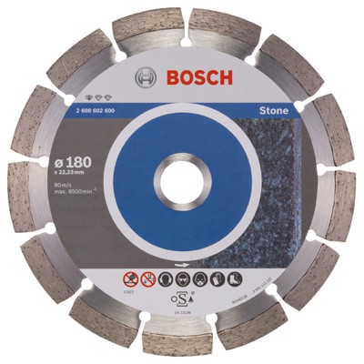 Diamanttrennscheibe Standard for Stone, 180 x 22,23 x 2 x 10mm, 1er-Pack von Bosch