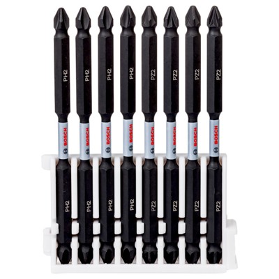 Doppelklingen Schrauberbit-Set Impact Control, 8-teilig, 4 x PH2, 4 x PZ2,110mm von Bosch