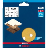 Accessories expert C470 2608900810 Exzenterschleifpapier gelocht Körnung (num) 320 (ø) 125 mm - Bosch von Sharp