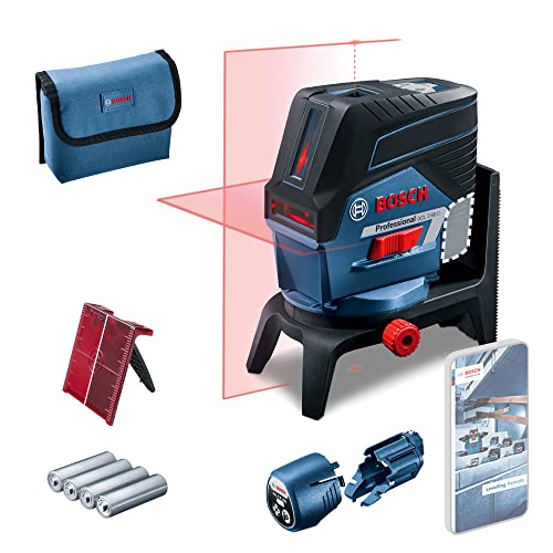 Bosch Professional Kreuzlinienlaser GCL 2-50 C (roter Laser, Innenbereich, mit App-Funktion und Halterung, Arbeitsbereich: bis 20 m, 4x AA-Batterie, in Kartonschachtel) von Bosch Professional