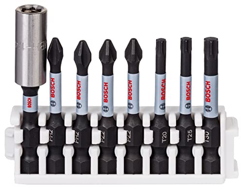 Bosch Accessories 8tlg. Schrauber Bit Set (Impact Control, T/PZ/PH Bits, Länge 25 mm, Pick and Click, Zubehör Schlagschrauber Bohrschrauber) von Bosch Accessories