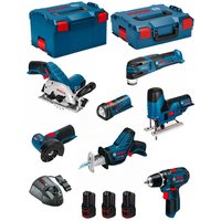 Bosch - Kit 12V BMK7-28AD3 (gsr 12V-15+GKS 12V-26+GWS 12V-76+GST 12V-70+GOP 12V-28+GSA 12V-14+GLI 12V-80+3 x 2,0Ah+GAL1230CV) von Bosch