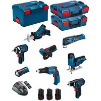 Bosch - Kit 12V BMK8-28AD3 (gsr 12V-15+GTB 12V-11+GDR 12V-105+GWS 12V-76+GST 12V-70+GOP 12V-28+GSA 12V-14+GLI 12V-80+3 x 2,0Ah) von Bosch