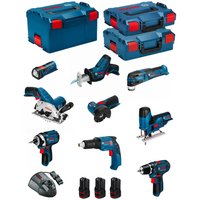 Bosch - Kit 12V BMK9-28AD3 (gsr 12V-15+GTB 12V-11+GDR 12V-105+GWS 12V-76+GST 12V-70+GKS 12V-26+GOP 12V-28+GSA 12V-14+GLI 12V-80) von Bosch