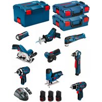 Bosch - Kit 12V BMK9-28BD3 (gsr 12V-15+GDR 12V-105+GKS 12V-26+GWS 12V-76+GST 12V-70+GOP 12V-28+GSA 12V-14+GWB 12V-10+GLI 12V-80) von Bosch