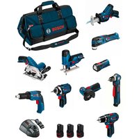 Bosch - Kit BMKB10-28AD3 (GSR12V-15+GDR12V-105+GKS12V-26+GWS12V-76+GST12V-70+GOP12V-28+GSA12V-14+GWB12V-10+GLI12V-80+GTB12V-11...) von Bosch