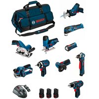 Bosch - Kit BMKB10-28DD3 (GSR12V-15+GDR12V-105+GKS12V-26+GWS12V-76+GST12V-70+GOP12V-28+GSA12V-14+GWB12V-10+GLI12V-80+GHO12V-20...) von Bosch