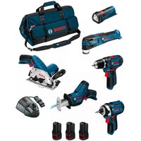 Kit BMKB6-28AD3 (gsr 12V-15 + gdr 12V-105 + gks 12V-26 + gop 12V-28 + gsa 12V-14 + gli 12V-80 + 3x2,0Ah +GAL1230CV +hdbag) - Bosch von Bosch
