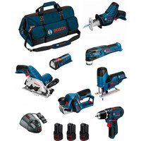 Bosch - Kit BMKB7-28FD3 (gsr 12V-15+GKS 12V-26+GST 12V-70+GOP 12V-28+GSA 12V-14+GLI 12V-80+GHO 12V-20 + 3x2,0Ah +GAL1230CV +hdbag) von Bosch