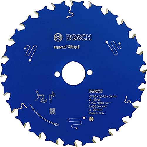 Bosch Professional 1x Kreissägeblatt Expert for Wood (Holz, Sägeblatt Ø 190 x 30 x 2,6 mm, 24 Zähne, Zubehör Kreissäge) von Bosch Accessories