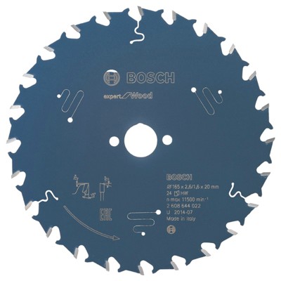 Kreissägeblatt Expert for Wood ø165 x 20 x 2,6mm, 24 Zähne (2608644022) von Bosch