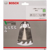 Bosch Professional Kreissägeblatt Optiline Wood (für Holz, 160 x 20 x 1,8 mm, 24 Zähne, Zubehör Kreissäge) von HAWERA