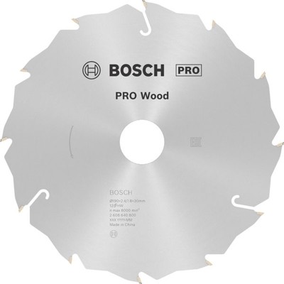 Kreissägeblatt Speedline Wood ø190 x 30 x 2,6mm, 12 Zähne (2608640800) von Bosch