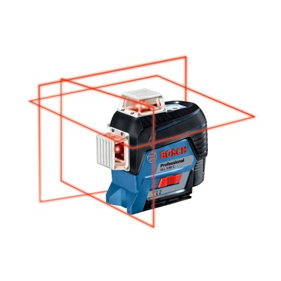 Linienlaser GLL 3-80 C, mit 4 x 1,5-V-LR6-(AA)-Batterien, Akku-Adapter von Bosch