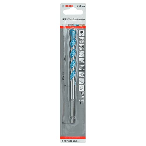 Bosch Accessories Professional 1x HEX-9 MultiConstruction Bohrer (für Beton, Ø 10,00x150 mm, Zubehör Schlagbohrmaschine) von Bosch