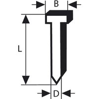 [NEUWERTIG] Bosch Senkkopfstift Stift Nägel Sk64 20 G 63 Mm Verzinkt 2608200533 B-Ware von Bosch