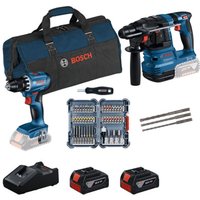 Bosch - Combo Kit 2-tlg. 18V: gsr 18V-45 + gbh 18V-22 + Zubehör + 2 x 4.0Ah + Ladegerät + Tasche von Bosch