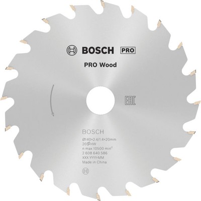 Sägeblatt Optiline Wood für Handkreissägen ø140 x 20/12,7 x 2,4mm, 20 Zähne von Bosch