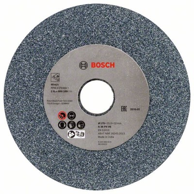 Schleifscheibe für Doppelschleifmaschine, 175mm, Körnung 36 (2608600109) von Bosch