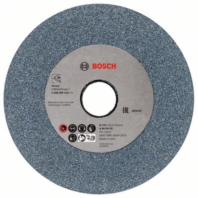 Schleifscheibe für Doppelschleifmaschine, 175mm, Körnung 60 (2608600110) von Bosch