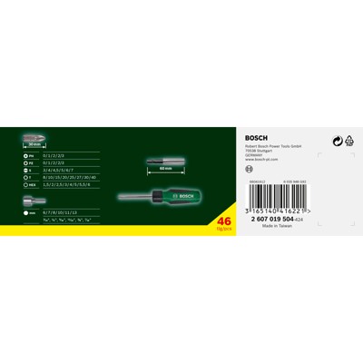 Schraubendreher-Set, 46-teilig, mit Bit Garage im Handgriff (2607019504) von Bosch