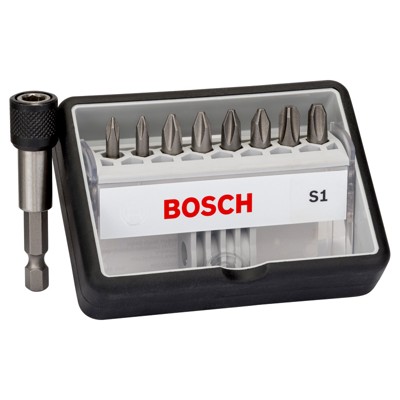 Schrauberbit-Set Robust Line S Extra-Hart, 8 + 1 teilig, 25mm, PH (2607002560) von Bosch