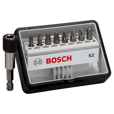 Schrauberbit-Set Robust Line S Extra-Hart, 8 + 1-teilig, 25mm, PZ (2607002561) von Bosch