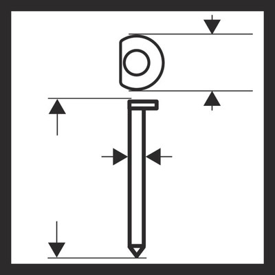 Senkkopf-Stift 64-34 57 G, 57mm, verzinkt (2608200523) von Bosch